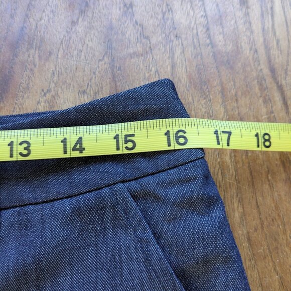 Garnet Hill NWOT Denim Cotton Wide Leg Trouser Pants Jeans Size 10 Petite Modern - Picture 7 of 10